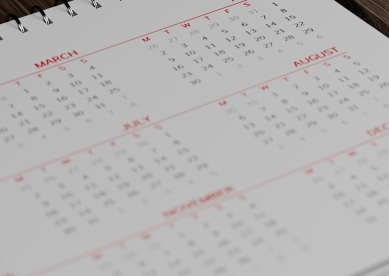 Calendar on Desk